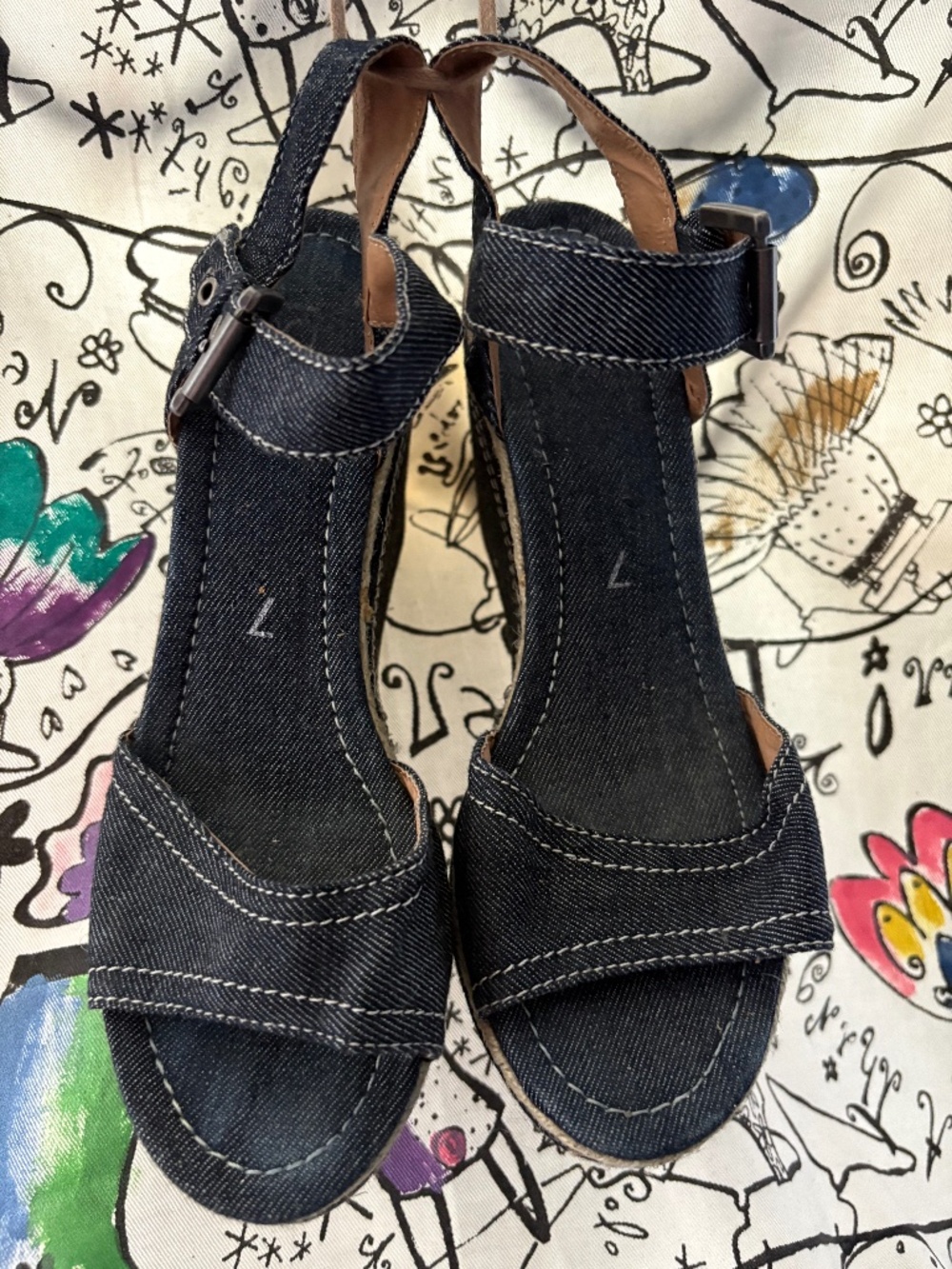 Joe Fresh Denim platform wedges
